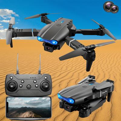 E99 Drone With Hd Camera, Wifi Fpv Hd Dual Foldable Rc Quadcopter Altitude Hold, Headless Mode, Visual Positioning, Auto Return Mobile App Control