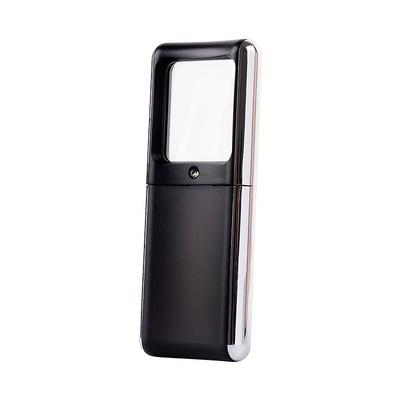 1pc Portable Led Magnifier Mini Night Light Lighting Jeweler Microscope Newspaper Book Reading Magnifier