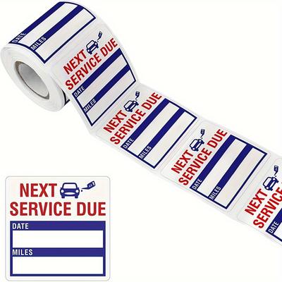 "TEMU 150pcs Of Oil Change/maintenance Reminder Stickers 2"x2" High-quality Oil Change Stickers (maintenance Deadline)" Image