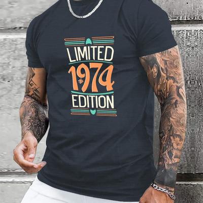 TEMU Vintage 1974 Vintage Design Men's T-shirt Image