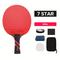 7 Star Professional Carbon Table Tennis Racket, Long/short Handle Ping Pong Paddle In Sticky Rubber With Case And Balls