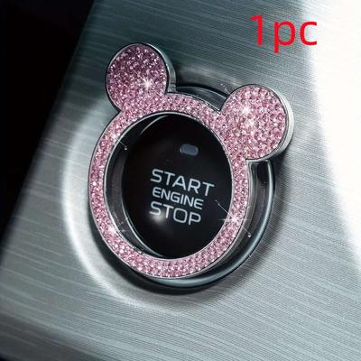 1pc Fashion Car One-button Start Decoration Ring -...