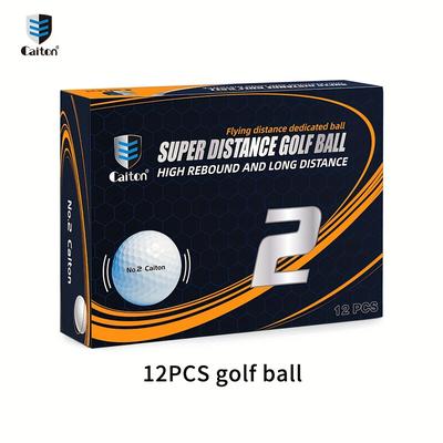 TEMU 3pcs/ 6pcs/12pcs Double-layer Distance Golf Balls With Auxiliary Line, High Rebound Golf Ball, Golf Practice Ball