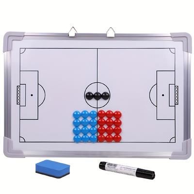 Aluminum Alloy Magnetic Soccer Tactics Board, Wall Mounted Soccer Match Training Strategy Whiteboard, Football Coaching Clipboard