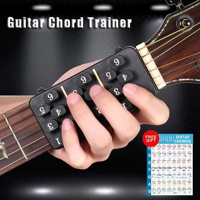 TEMU Guitar Chord Trainer For 38-41 Inch Folk Guitar Guitar Learning Tools Guitar Learning System Guitar Chord System Guitar Assist Device With Guitar Chord Chart