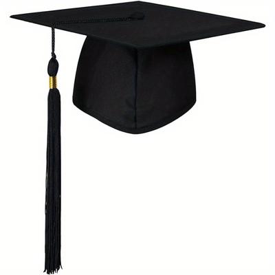 TEMU 1pc, Graduation Hat Graduation Cap With Tassel Adjustable Grad Hat Bachelor Cap For Adults Unisex Graduation Cap For Men And Women
