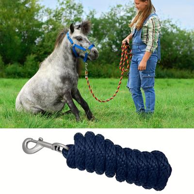2m Durable Leading Rope With Snap Hook For Horses And Livestock
