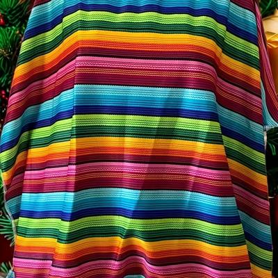 TEMU Plus Size Men's Colorful Stripes Print Cloak For Cosplay Image