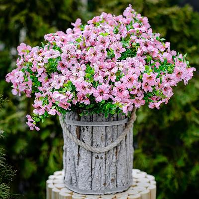 TEMU 6pcs Artificial Flowers, Outdoor Fake Flowers Daisy With Eucalyptus Leaves, Simulation Plants Boxwood Hanging Plants, Porch Window Box Home Wedding Farmhouse Festival Shrub Decor Image