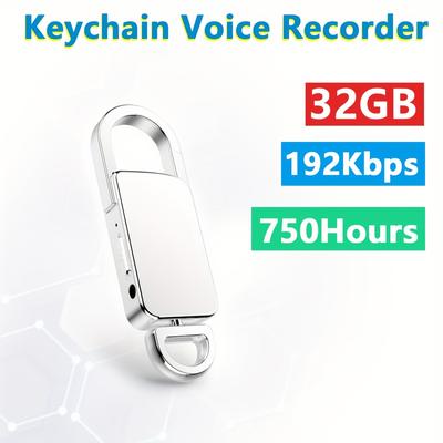 32gb Mini Digital Recorder S20+ Spy Keychain Voice Recorder -750 Hours 192kbps One-key Recording Voice Activated Usb Audio Recorder For Conference