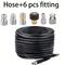 Sewer Jetter Kit For Pressure Washer, Hydrojet Drain Cleaning Kit With Button Nose, Rotating Sewer Jet Nozle And 1/4" Npt, 5800psi Durable Sewer Jetter Hose With Pressure Cleaner Nozzles