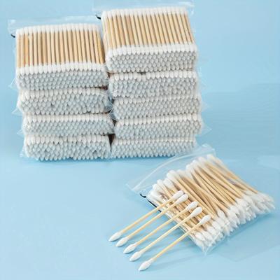 1000pcs Cotton Swabs Pointed & Round Head, Double Cotton Tip Design For Ear Nose Clean, Excellent Beauty Tools For Effective Makeup And Personal Care