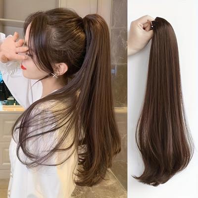 20inch/50cm Synthetic Long Straight Claw Clip In Ponytail Hair Extensions Hair Piece For Women Hair Accessories