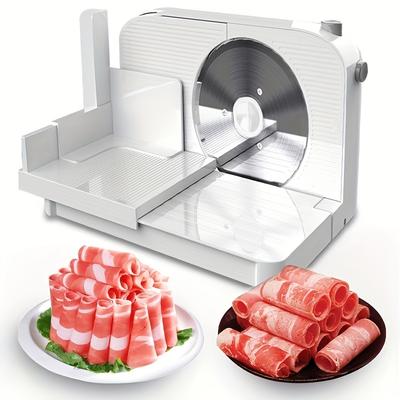 Meat Slicer Electric Food Slicer, Stainless Steel Blade And Food Carriage, Adjustable Thickness Food Slicer Machine For Meat, Cheese, Bread (150w)
