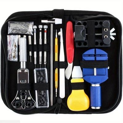 147pcs Watch Repair Tool Kit Set, Professional Spring Bar Tool Set, Watch Link Pin Tool Back Opener Remover Watch Maintenance Kits With Carrying Case & Hammer