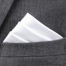 White Pocket Square Handkerchief For Men