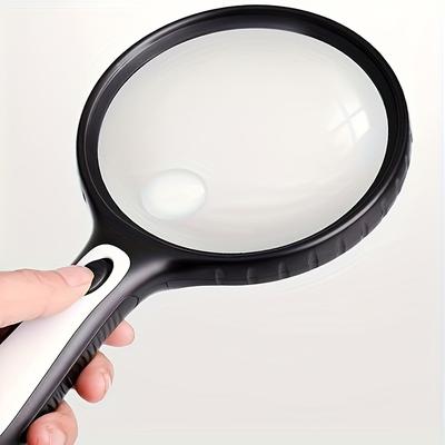 1pc 30x/ 60x Handheld Magnifying Glass, With Led L...