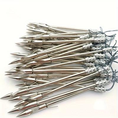 3/6pcs Stainless Steel Outdoor Traditional Bowfishing Accessory For Catching Fish
