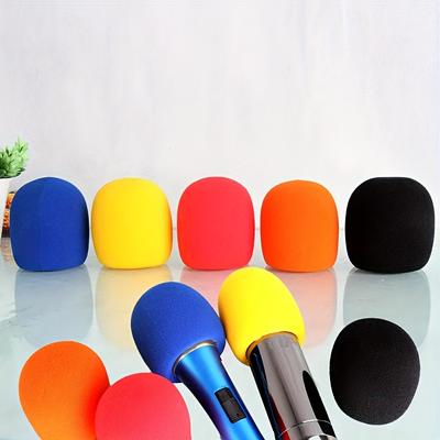 20pcs Thick Handheld Stage Microphone Windscreen Colorful Microphone Covers Reusable Foam Covers Micro Foam Filter For Most Microphone
