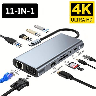 11 In 1 Usb C Docking Station 4k Type C To Hd-comp...