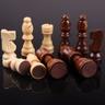 """Solid Wooden Chess 32 Chess Pieces Only, Staunton Style Wood Chessmen With 3"" King (chess Board Is Not Include)"""
