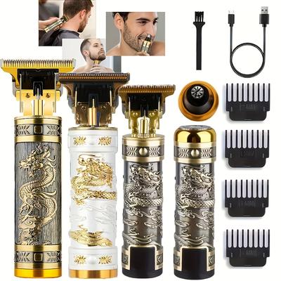 Professional Electric Hair Clipper, T-blade Beard Trimmer, Usb Charging Cordless Hair Clipper, Men's Hair Cutting Machine, Holiday Gift For Him