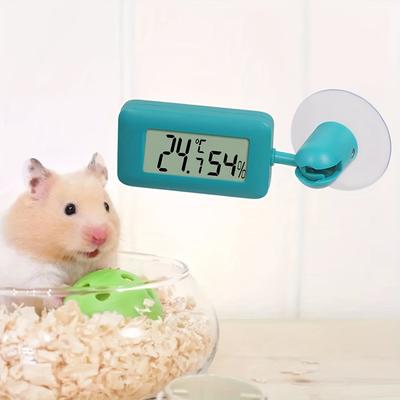 1pc Reptile Thermometer Hygrometer With Suction Cu...