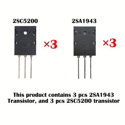 TEMU 3 Pairs 2sa1943 2sc5200 Amplifier Transistor Pnp Npn High Audio Silicon Transistor To-3pl