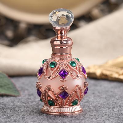 TEMU 1pc 15ml Perfume Bottle Vintage Empty Refillable Fragrance Bottle Glass Sample Container Home Decoration Travel Essentials