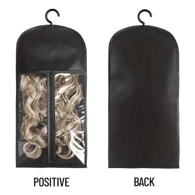 1pc Hair Extensions Storage Bag With Hanger Hair Extension Holder Wig Storage Bag Wig Bag Perfect For Travel