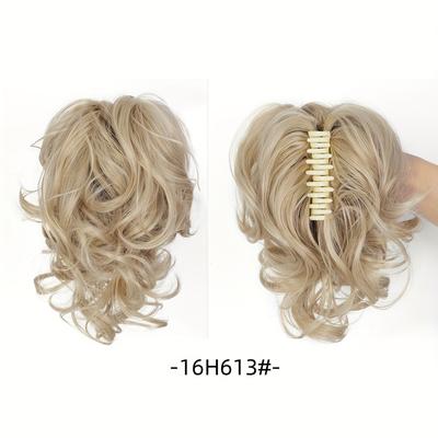 Claw Ponytail Short Curly Wavy Ponytail Extensions...