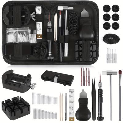 145pcs Watch Repair Kit, Professional Watch Battery Replacement Tool, Watch Link & Back Removal Tool, Spring Bar Tool Set With Carrying Case