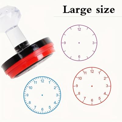 Large-sized Clock Stamp 1.92in, Time Stamp, Teaching Supplies, Office Supplies, Teacher Reward Stamp