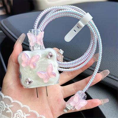 Butterfly Wave Drop Glue Charger Protective Case