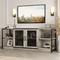 1pc Tv Stand For 65+ Inch Tv, Industrial Entertainment Center Tv Media Console Cabinet, Farmhouse Tv Stand With Storage And Mesh Door, Cabinet Furniture For Living Room