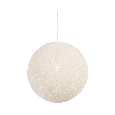 Qazqa - Pendelleuchte im Landhausstil weiße Kugel 45cm - Corda Image