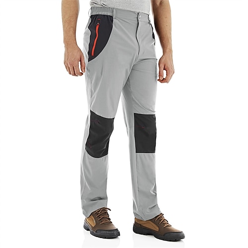 Herren Jagd-Chaps Wanderhose Outdoorhose Tasche mit Reißverschluss Farbblock Wasserdicht UV Schutz Outdoor Täglich Strassenmode Sport Modisch Dunkelblau Beige Image