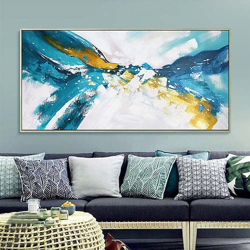 Mintura handgefertigte Textur-Ölgemälde auf Leinwand, Wandkunst, Dekoration, modernes abstraktes Bild für Heimdekoration, gerolltes, rahmenloses, ungedehntes Gemälde Image