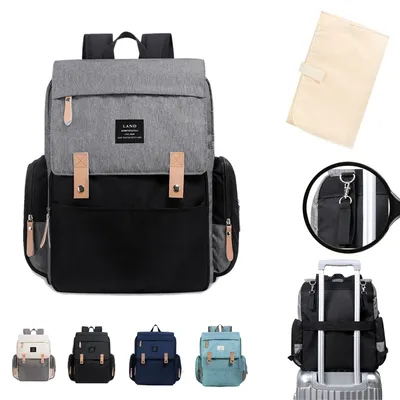 LAND Mommy Diaper Bags Landuo Mother Large Capacity Travel Nappy Backpacks with Changing Mat