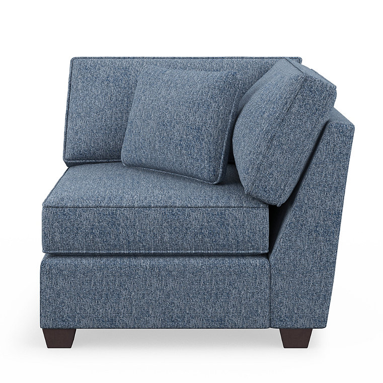Addison Upholstered Sectional Collection - Build Your Own, Sectional Corner, Sectional Corner/Luxe Crossweave Denim - Grandin Road