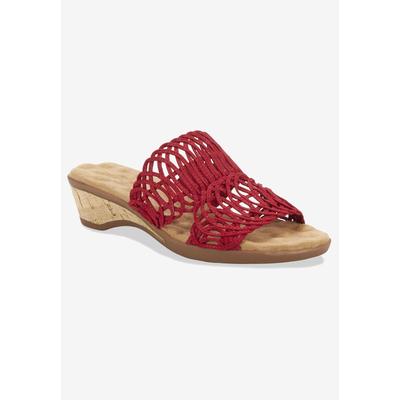 Women's Kudos Wedge Sandal by Ros Hommerson in Red Fabric (Size 9 1/2 M)