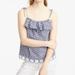 J. Crew Tops | J. Crew | Tie-Shoulder Ruffle Top In Gingham Plaid | Color: Blue/White | Size: 12