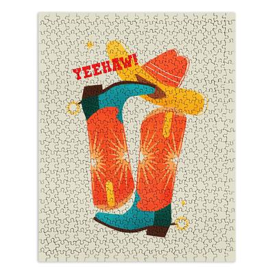 Showmemars Yeehaw Bright Cowboy Boots Puzzle