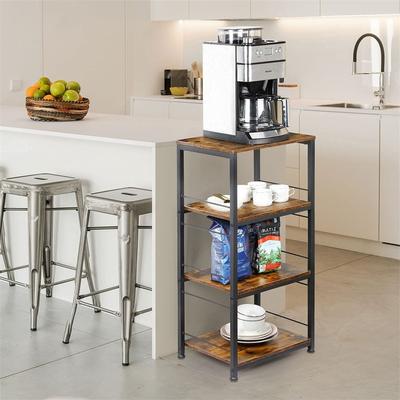 Rolling Kitchen Cart Industrial Serving Cart - 12.8"D x 16.93"W x 34.65"H