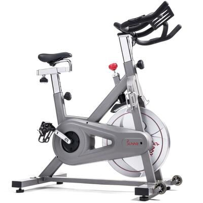 Sunny Health & Fitness Synergy Pro Magnetic Indoor Cycling Bike - Grey - 49L x 22W x 46.5H in