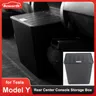Pattumiera posteriore per Tesla Model Y 2024 TPE Center Console Organzier Storage Box vassoio tipo