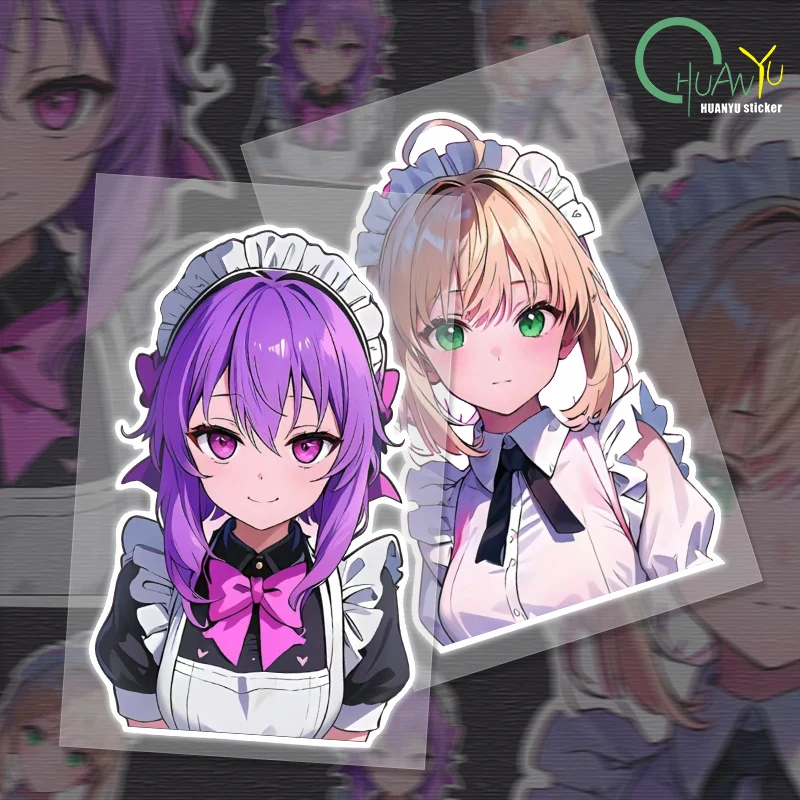 JDM Süßes Mädchen Anime Autoaufkleber Autoaufkleber Motorrad Autoscooter Fenster Reflektierender wasserdichter Aufkleber Autoaufkleber Image