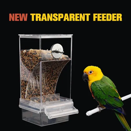 Transparente automatische Zuführung automatische Vogelfutter automat hängende Futter box und Trog