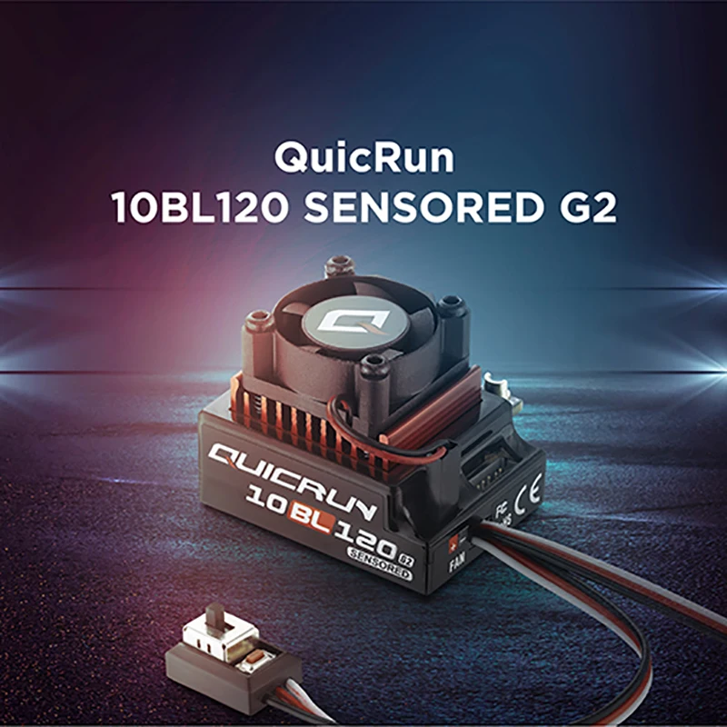 Hobby wing quicrun 10 bl120 g2 120a sensorischer bürstenloser Regler, geeignet für 1/10 rc fern gesteuerte Fahrzeuge