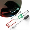 Luci di avvertimento casco moto LED Night Riding casco Motor Cold Light Strip EL adesivo